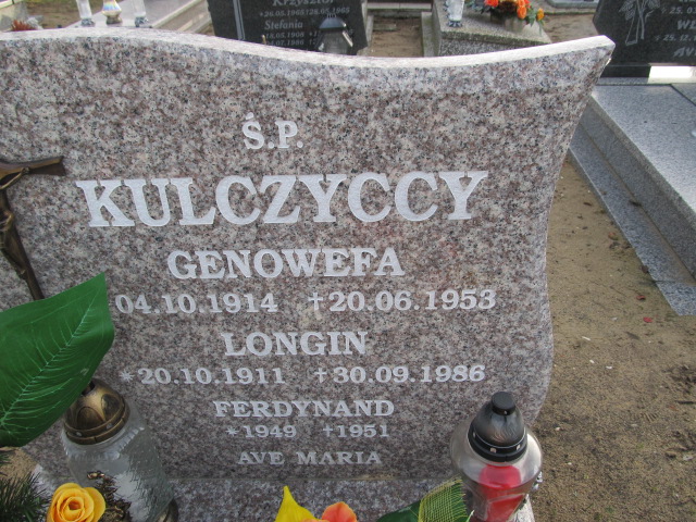 Ferdynand Kulczyccy 1948 Lubsza - Grobonet - Wyszukiwarka osób pochowanych
