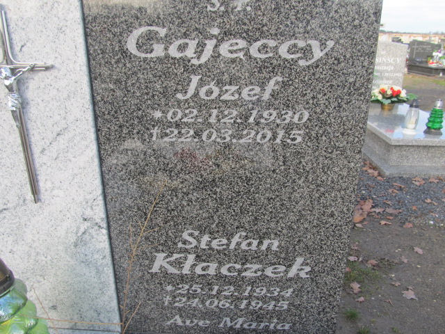 Stefan Kłaczek 1934 Lubsza - Grobonet - Wyszukiwarka osób pochowanych